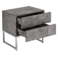 Strada Bedside Cabinet With 2 Drawers In Concrete Effect