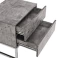 Strada Bedside Cabinet With 2 Drawers In Concrete Effect