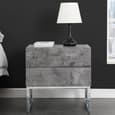 Strada Bedside Cabinet With 2 Drawers In Concrete Effect