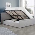 Stratos Fabric Ottoman Storage Double Bed In Grey
