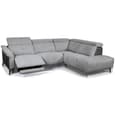 Thorndale Fabric Left Handed Corner Sofa Suite In Dark Grey