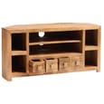 Tivat Mango Wood TV Stand Corner In Light Mahogany