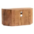 Tivat Mango Wood TV Stand Corner In Light Mahogany