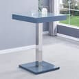 Topaz Glass Grey Gloss Bar Table With 2 Ritz White Grey Stools