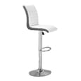 Topaz Glass Grey Gloss Bar Table With 2 Ritz White Grey Stools