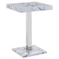 Topaz Diva Marble Effect Gloss Bar Table 4 Coco Grey Stools