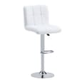Topaz Glass White Grey Bar Table 4 Coco White Stools