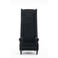 Trento Tall Upholstered Velvet Porter Chair In Black