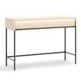 Trier Wooden Dressing Table With 2 Drawers In Beige And LED