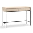 Trier Wooden Dressing Table With 2 Drawers In Beige And LED