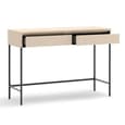 Trier Wooden Dressing Table With 2 Drawers In Beige And LED