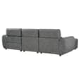 Truro Fabric Left Hand Electric Recliner Corner Sofa In Charcoal