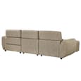 Truro Fabric Left Hand Electric Recliner Corner Sofa In Mocha