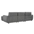 Truro Fabric Right Hand Electric Recliner Corner Sofa In Charcoal