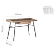 Urbana Wooden Laptop Desk With 1 Drawer In Rustic