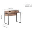 Urbana Wooden Laptop Desk With 2 Drawers In Rustic