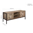 Urbana Wooden TV Stand With 2 Doors 2 Shelves In Rustic