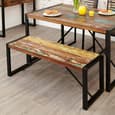 Utica Small Wooden Rectangular Dining Bench In Satin Lacquer