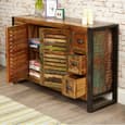 Utica Wooden Sideboard With 2 Doors 6 Drawers In Satin Lacquer