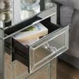 Valence Mirrored Bedside Cabinet With 3 Drawers In Silver