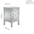 Valence Mirrored Bedside Cabinet With 3 Drawers In Silver