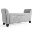 Ventnor Crushed Velvet Storage Seating Ottoman In Grey