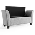 Ventnor Crushed Velvet Storage Seating Ottoman In Grey