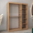 Vevey I Wooden Wardrobe 2 Sliding Doors 150cm In Artisan Oak
