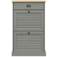 Vidor Wooden Shoe Storage Cabinet With 1 Drawer In Grey Brown