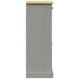 Vidor Wooden Shoe Storage Cabinet With 1 Drawer In Grey Brown