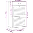 Vidor Wooden Shoe Storage Cabinet With 1 Drawer In Grey Brown