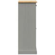 Vidor Wooden Shoe Storage Cabinet With 2 Doors In Grey Brown