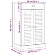 Vidor Wooden Shoe Storage Cabinet With 2 Doors In Grey Brown