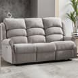 Warth Fabric Electric Recliner 3+2 Seater Sofa Set In Natural