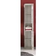 Wildon Wooden Tall Bathroom Cabinet In Canyon White Pine