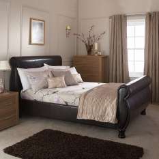 Single Leather Beds UK