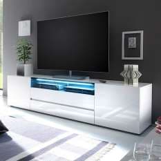 Shop Furniture in Fashion's High Gloss TV Stands - Modern & Functional Pieces for Stylish Living Spaces.