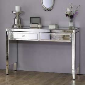 Mirror Console Table Hallway Dressing Table Stool Mirrored