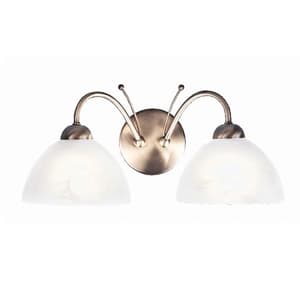Milanese Antique Brass Double Wall Light