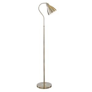 Chrome Antique Brass Adjustable Metal Head Floor Lamp - UK