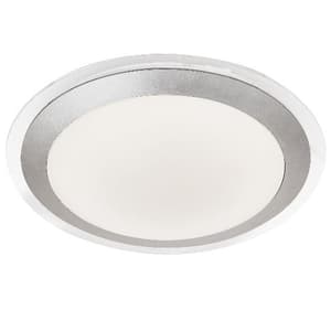 Silver Acrylic Shade Ceiling Bathroom White Led Light