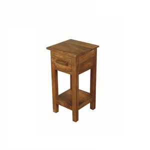 Merino Small Telephone Table In Mango Wood With Gloss Touch
