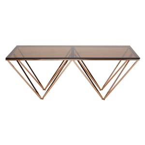 Alluras Coffee Table With Champagne Metal Legs     