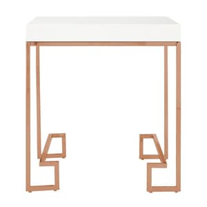 Alluras End Table In Rose Gold      