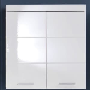 Amanda Wall Storage Cabinet In White Gloss With 2 Doors