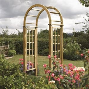 Annan Wooden Round Top Arch In Natural Timber