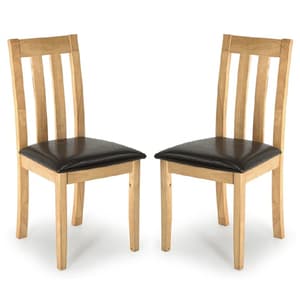 Annect Natural Wooden Dining Chairs In Pair