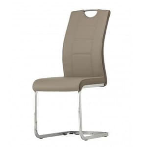 Aspin Faux Leather Dining Chair In Latte