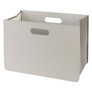 Brooklyn Synthetic Leather Magazine Rack In White