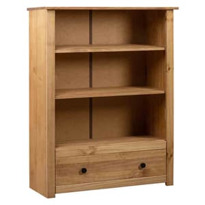 Bury Wooden Bookcase With 1 Door 3 Shelves In Brown